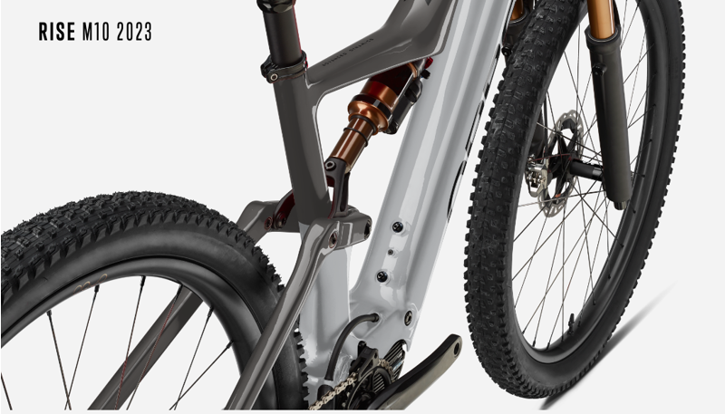 2023 Custom Orbea Rise M10 Electric Bike Large - Silver/Galactic Rainbow-3